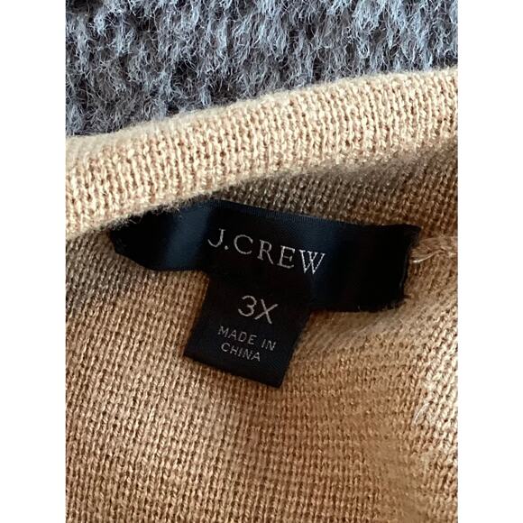 J.Crew Women's Sophie Knit Open Front Blazer Sweater Tan Size 3X - Picture 7 of 11
